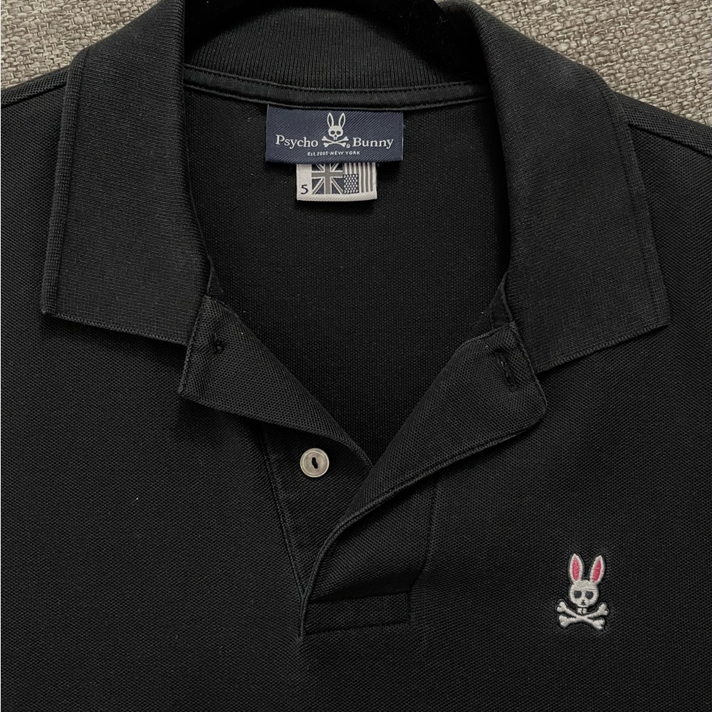 Black Psycho Bunny Polo